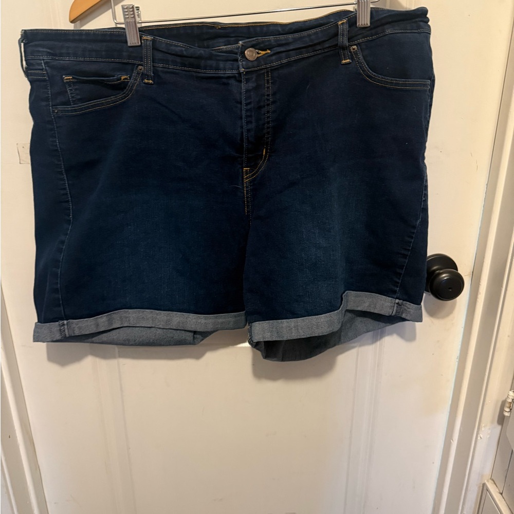 Levi's Blue Jean Shorts with Rolled Cuffs